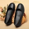 Low Heel Round Toe Work Shoes Black Single Shoes Professional Formal Shoes Women's Shoes Comfortable Middle-Aged Leather Shoes