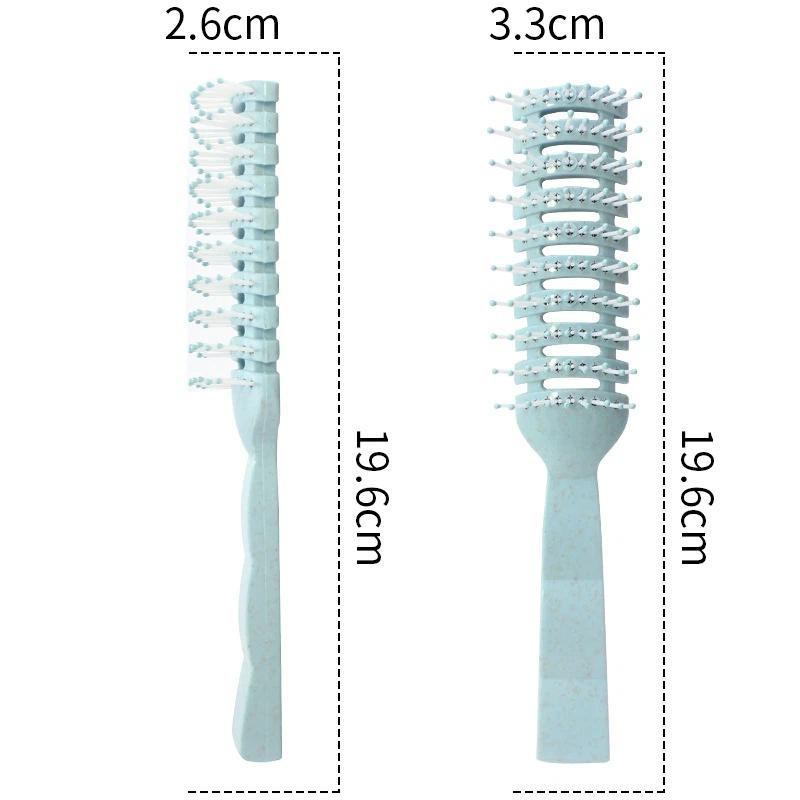 Multi-Styling Teasing Comb 2-in-1 Hair Brush, Root Lifter Volume Brush for Men & Women, Curly Hair Detangler & Blow Drying Brush for Home Salon
