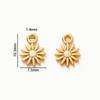 10pcs/lot 14K 18K Gold Plated Brass Metal Round Sun Flower Charms For Necklace Earrings Pendants Jewelry Making