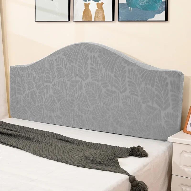 Home Hotel Soft Dustproof Headboard Cover Elastic Headboard Cover Half Arc Shape All-inclusive Velvet Headboard Protector Cover