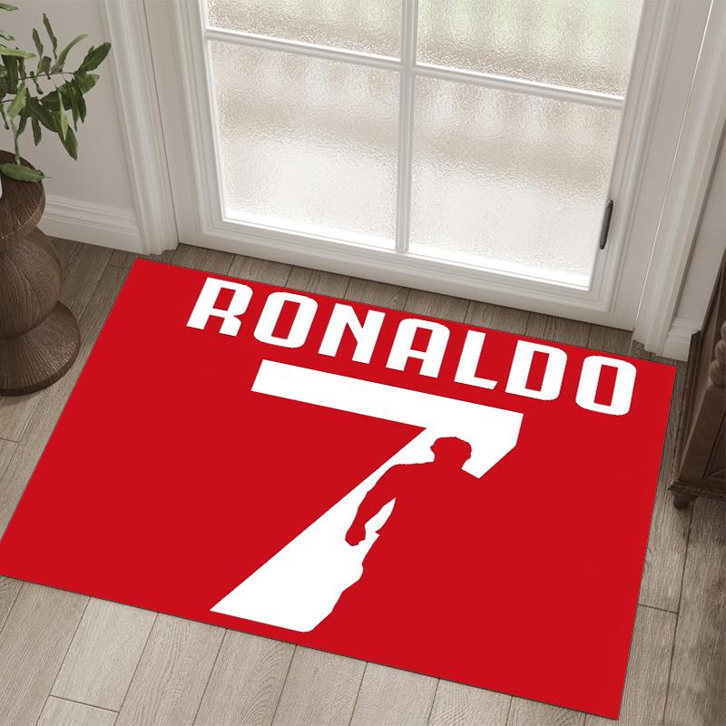 Tappeto in Cristallo Velluto Design Cristiano Ronaldo Accogliente Non?Tappeto Stampato Antiscivolo per Camera da Letto Soggiorno Ingresso