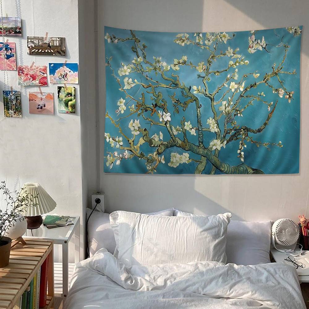 Van Gogh Paintings Printed Large Wall Tapestry Art Science Fiction Room Home Decor Decor Blanket
