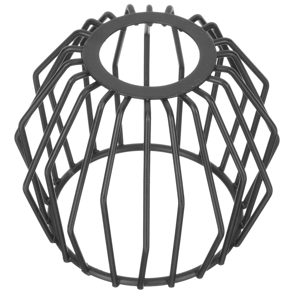 Small Lamp Shade Frame Wrought Iron Lampshade Light Bulb Black Pendant Hanging Ceiling Fan LED Bulbs