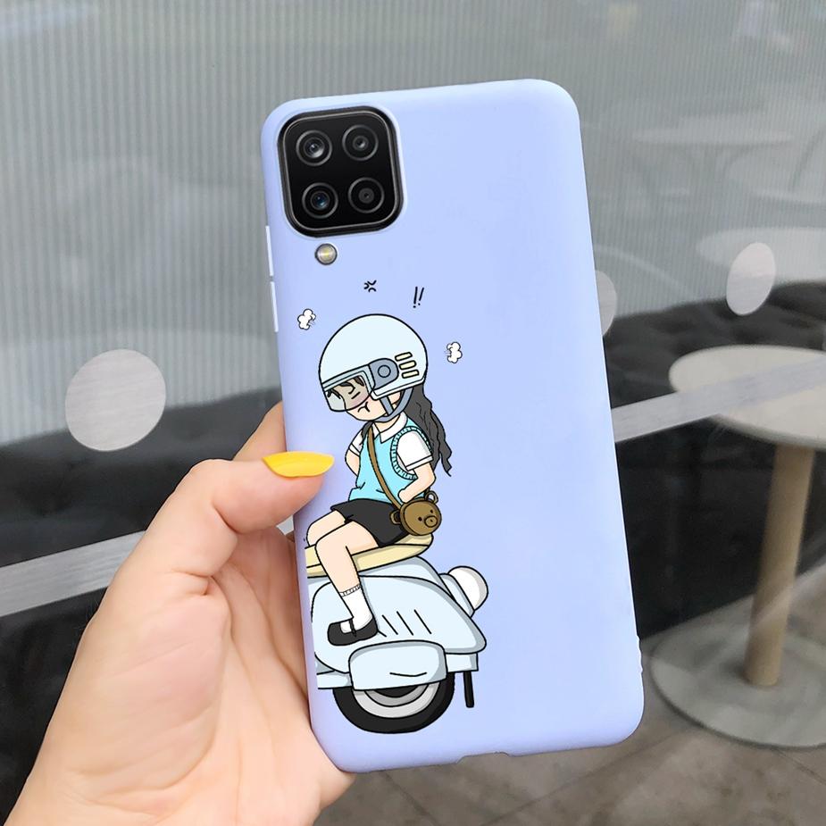 Für Samsung Galaxy A12 Hülle M12 F12 Cue Süßigkeiten Bemalte Abdeckung Weiche Silikon Handyhülle Für Samsung A12 M 12 GalaxyA12 Coque Bumper