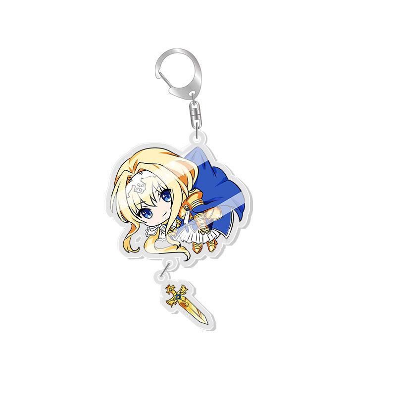 Sword Art Online Acrylic Keychain: Asuna, Sinon, Kirito Anime Charm