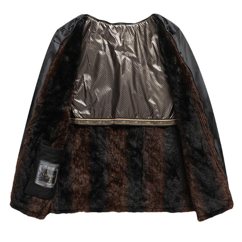 Padded-on Male Father Packs Cotton Coat, Middle-aged and Elderly Piled Thickened Cotton Coat, Take-off Liner Cotton-padded Jacket