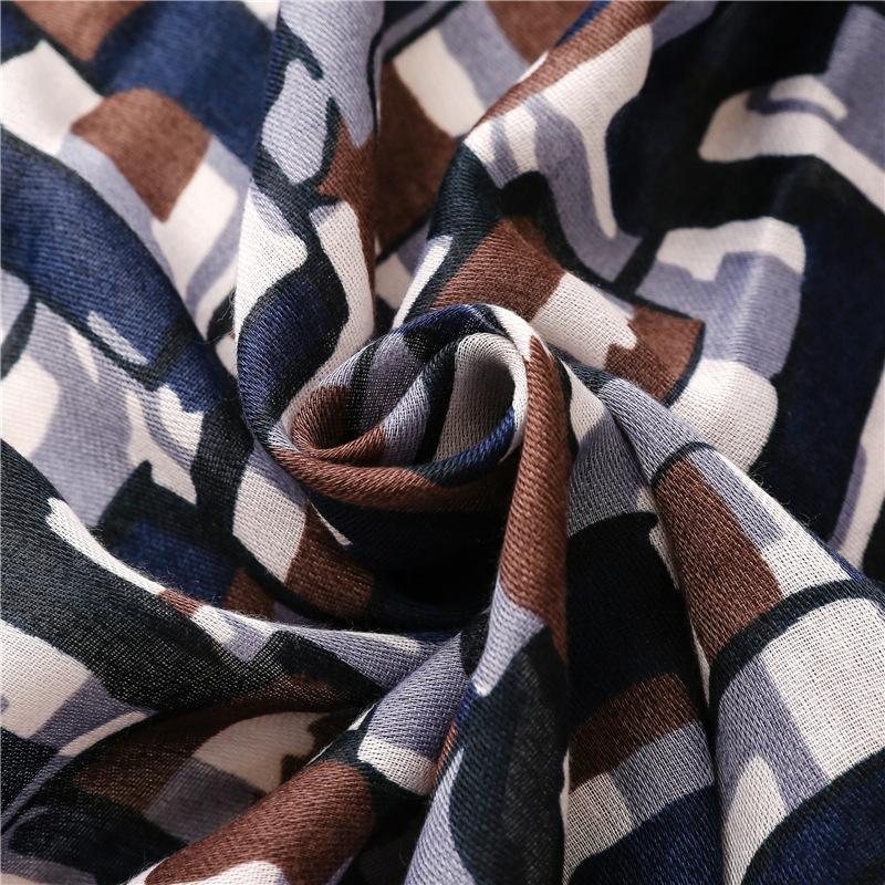 Rectangular Shawl Scarf, Trendy Printed Beach Scarf, Fashionable Sunshade Scarf, Outdoor Soft Large Handkerchief, All Season Warm Tassel Scarf