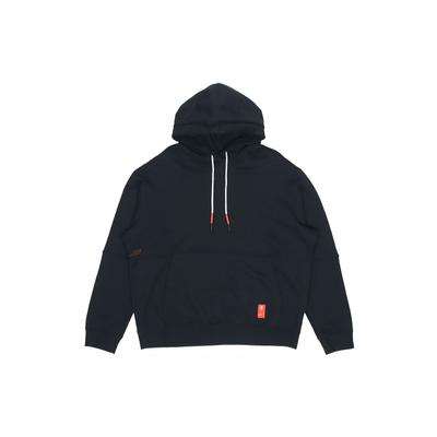 Lässiger Sport-Hoodie mit Tasche für Herren, einfarbig, Schwarz CK6746-010