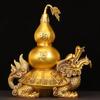 Pure Copper Dragon Turtle Ornaments Fulu Turtle Gourd Dragon Head Turtle Household and Office Decoration Ornaments