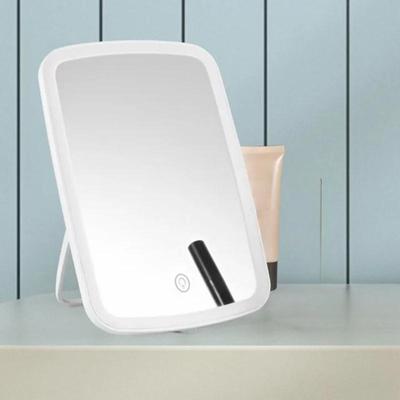 LED make-up zrcadlo Inteligentní přenosné stolní dámy make-up Lehké nastavitelné ženy Dívčí obdélníková zrcadla