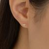 14k Edge Square Stone Heart Piercing (14k Gold) LPFI08