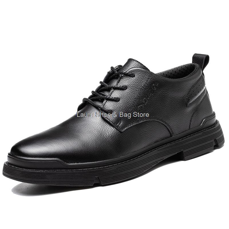 Módní pánská ochranná obuv z hovězí kůže Letní prodyšná ocelová špička Kevlar odolný proti propíchnutí Bezpečnostní obuv pro businessmany Pracovní boty