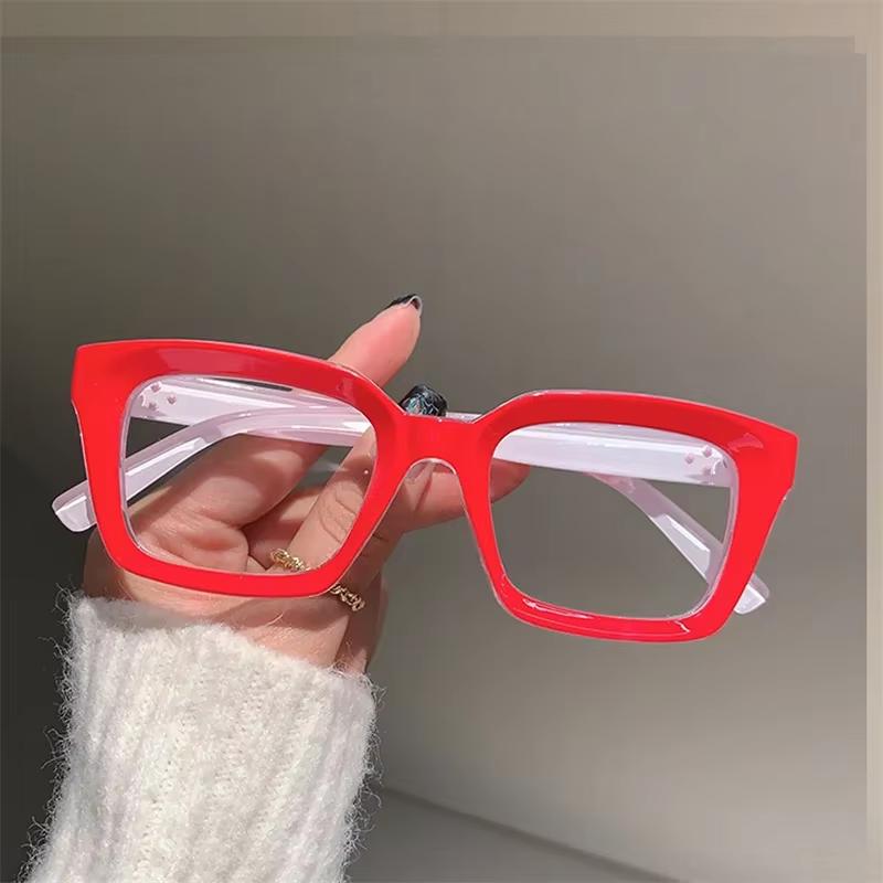 Fashion Square Glasses for Women Classic Blue Light Blocking Men Daily Life Stylish Brand Designer Eyewear
