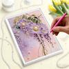 Handmade DIY Pearl Painting Purple Flowers Theme Bedroom Living Room Frameless Diy Handmade Sticky Diamond Creative Canvas Painting