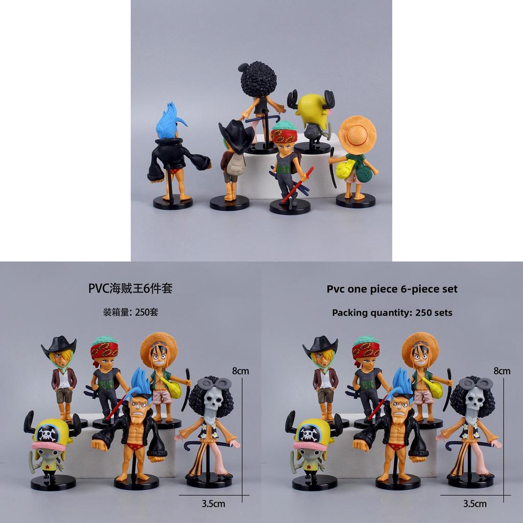 One Piece Cartoon Pvc Toy Set For Home Office Display And Collection