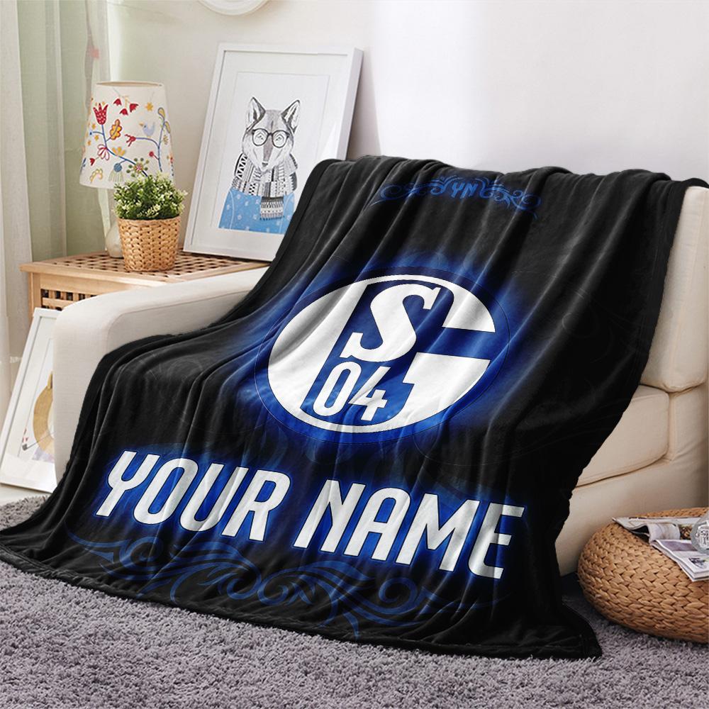 Personalisierte Schalke 04 Flanelldecke, Hohe Qualität, Bequem für alle Jahreszeiten, Heimdekoration, Wärme und Komfort