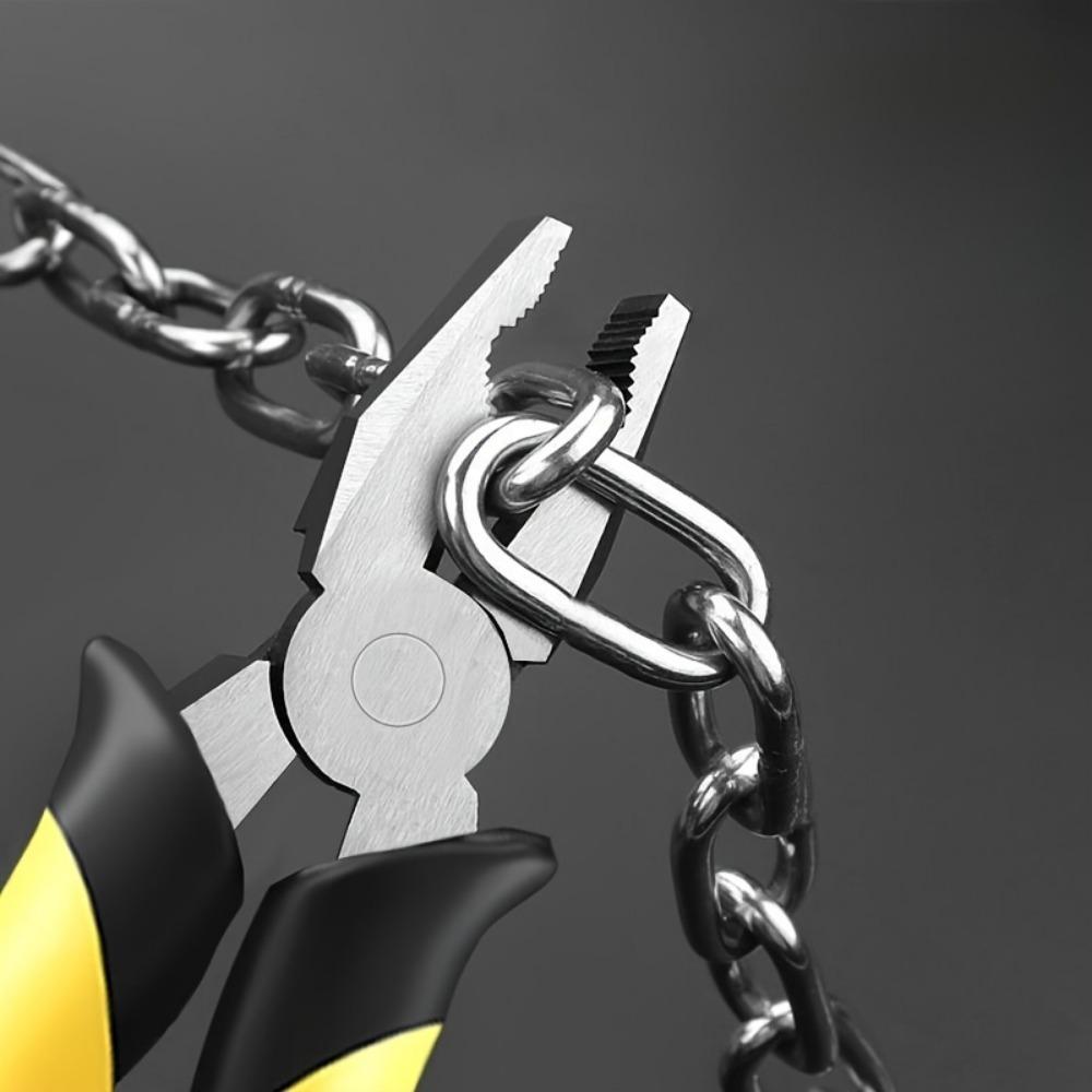 3-Piece Industrial Grade Steel Pliers Set, Electrician Special Wire Cutting Diagonal, Multifunctional Needle-Nose Hand Tools Kit