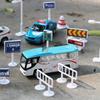 Children's DIY Model Parking Scene with 28-Piece Road Signs and Traffic Signposts Set, Including Free Gifts.