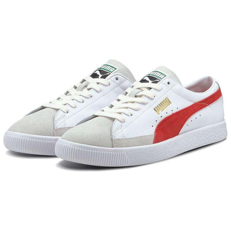Puma Basket Vtg Low Top Sneakers Unisex Sneakers White Red Gray 374922-02