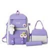 School bag new school bag female junior high school students primary school students large capacity backpack backpack thermal insulation lunch box bag