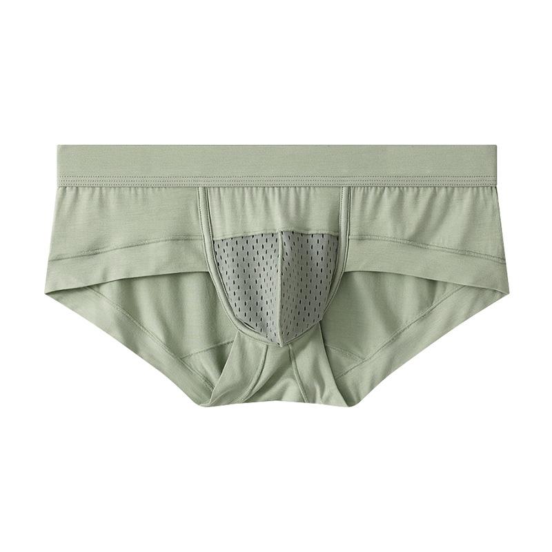 Men's Spring and Summer Sexy U Convex Pocket Breathable Mesh Briefs