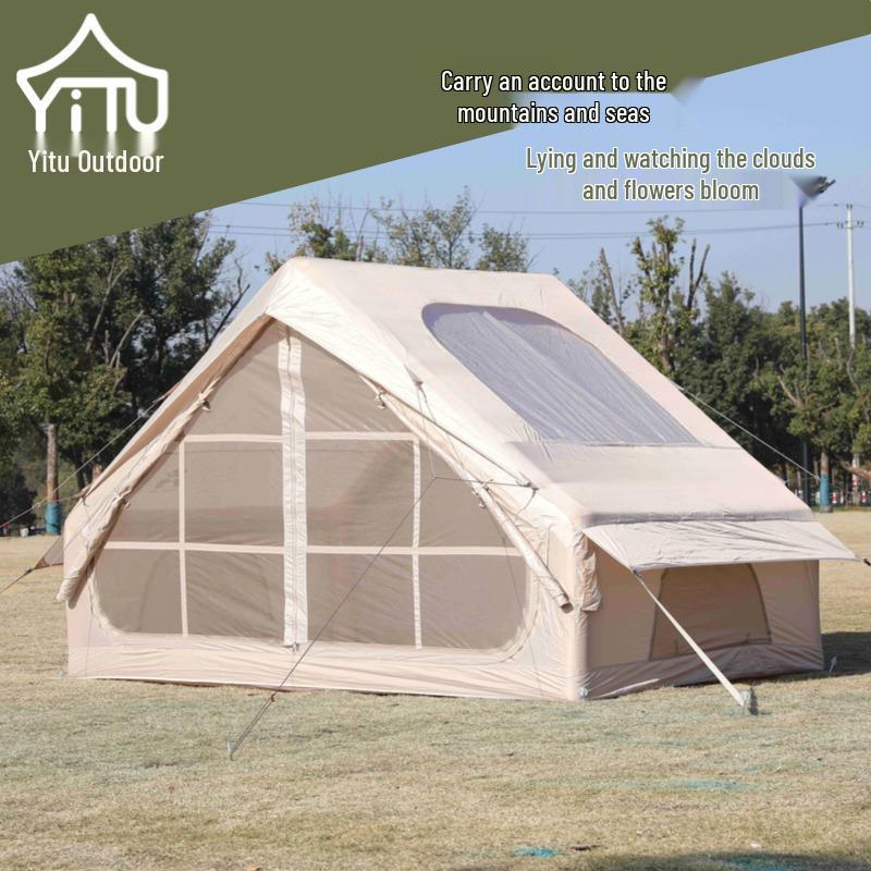 Windproof & Rainproof Outdoor Inflatable Family Camping Tent Set