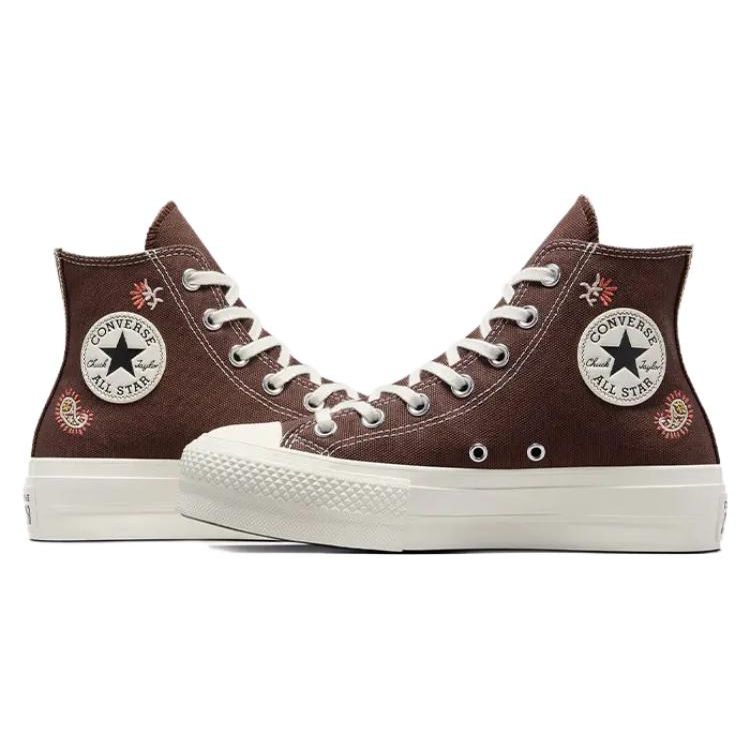 Converse All Star Lift Confortabili Versatili Durabili Absorb șocuri Adidași Pânză Top Înalt Femei Adidași Maro A08174C