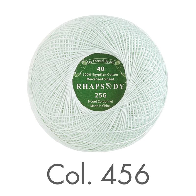 Rhapsody Premium Cotton Crochet Thread Size 40 for Tatting Needlepoint Knitting Bobbin Lace Quilting Sewing Mercerized