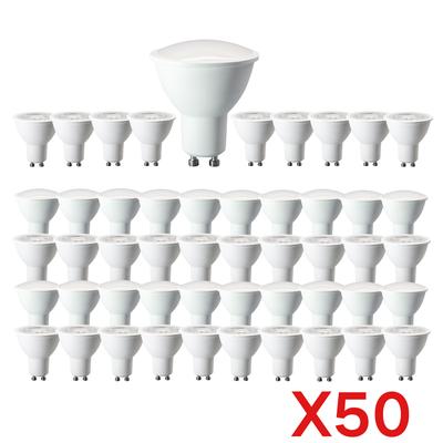 50PCS/lot Hight Bright LED Spot Light GU10 Bulbs No Flicker 3W 5W 6W 7W 8W 9W Ra80+ Warm White Lighting 3000K-6000K for Home