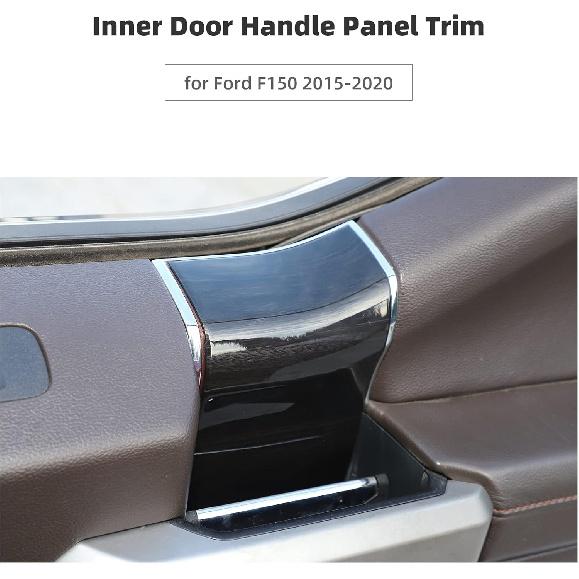 

JeCar 4PCS Black Wood Grain Interior Door Handle Panel Cover Trim for 2015-2020 Ford F150