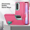 S26 Ultra Case Shockproof Bumper Hybrid 3in1 Candy Color Phone Stand Cover Samsung S25 Ultra S24 Plus S23 FE A15 A16 A36 A56 A17 A27 A37 A57 5G