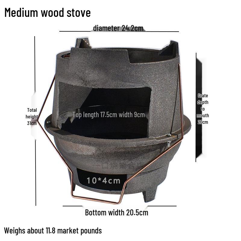 Rural Cast Iron Wood Stove: Outdoor Cooktop & Heater