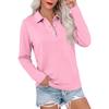 Women's Casual Long Sleeve Button Down Color Lapel Blouse