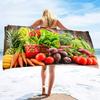 Beach Towel For Women, Girls, Kids, Men, Food Prints Bath Towels Pool Towel Super Soft Plush Towels For Man Women Beach Lovers
