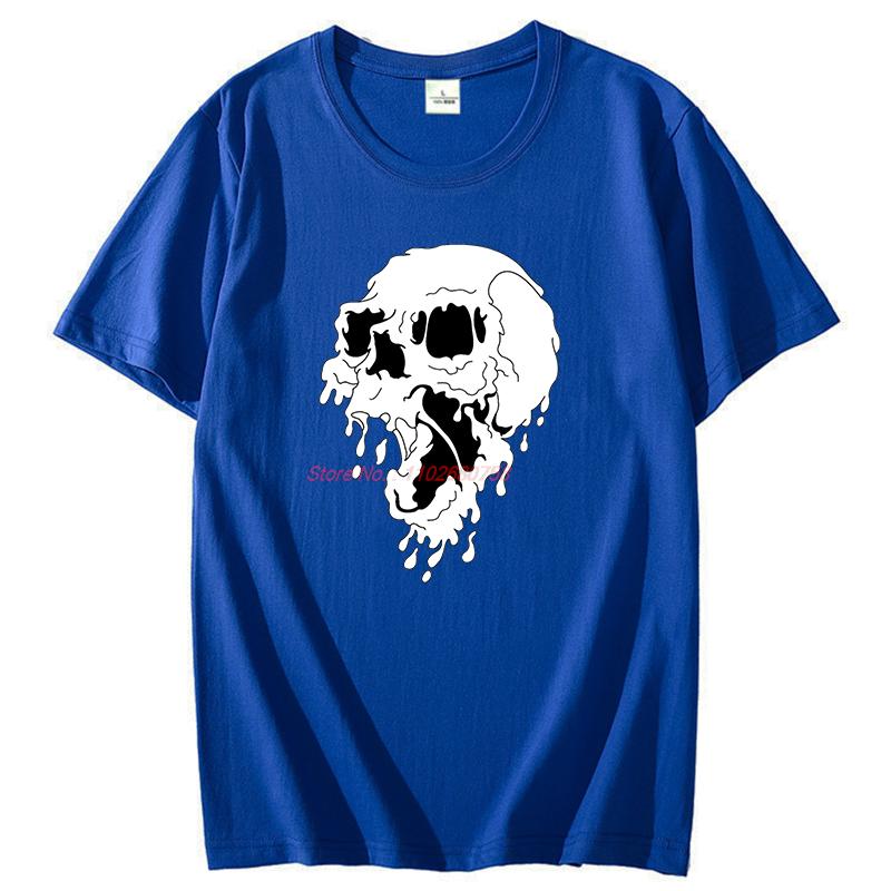 Skull Blood Splatter Funny Graphic T Shirts Fashion Tees Tops Summer Cotton New Shirts And Tshirts Unisex Print T Shirt