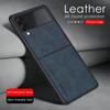 For Samsung Galaxy Z Flip6 Flip5 Flip4 Flip3 5g Luxury Vintage Sheepskin Leather Case On Flip 6 5 4 3 Men Shockproof Cover Zflip