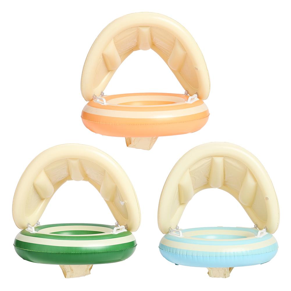 Baby Swimming Ring Toddlers Pool Float with Detachable Sunshade Beach Water Toys Kids Swim Pool Ring Circle Bathing Summer Toys