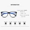 Transparent Computer Plano Glasses for Man Woman Anti Blue Light Clear Round Frame Eyewear Blocking Optical Spectacle Eyeglasses