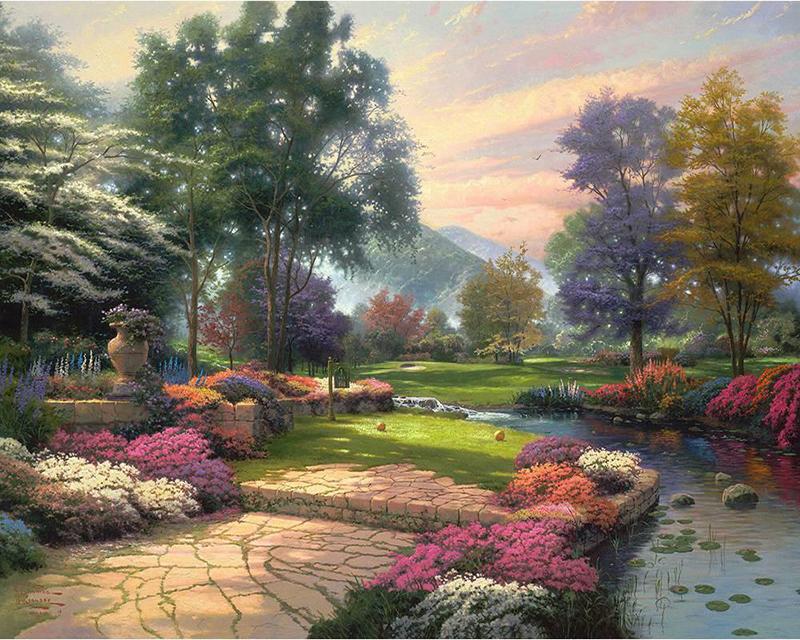 Diamond Painting Ducks Flowers Cat Rhinestones 5D DIY Diamond Embroidery Full Set Sky Landscape Cross Stitch Diamond Mosaic Handmade Gift