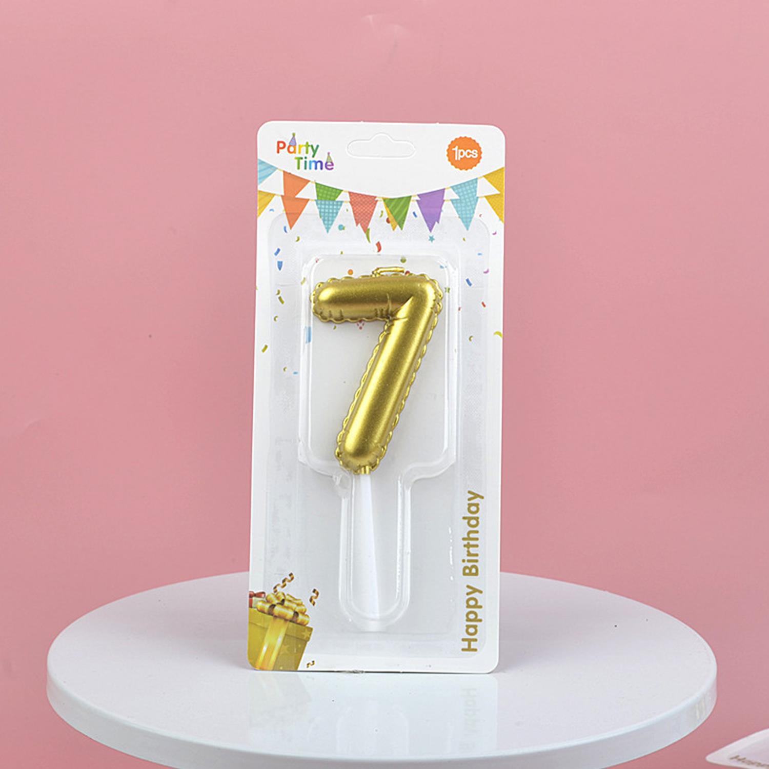 

1 шт. золотые креативные воздушные шары, свечи для украшения торта на день рождения с цифрами 0-9, аксессуары для торта на годовщину свадьбы