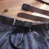 Nylon Canvas Web Belt for Men, Elastic Belt Fit Hiking Outdoor Military Buckle Belt Stretch Quick Release Belt Plastic Buckle