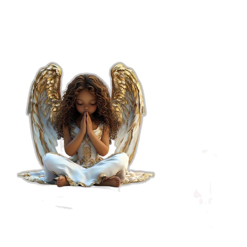Acrylic Angel Statue Art Modern 2D Praying Desktop Figurine Home Office Creative Decor Piece