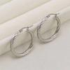 1pair simple round hoop earrings designed for women, the versatile everyday essential to enhance any minimalist look.