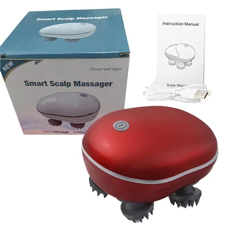 Elektrisches Kopfmassagegerät für die Kopfhaut, Rotlichttherapie, Antistress-Entspannungs-Körpermassage, Entfernen von Muskelverspannungen und Müdigkeit, Massageador-Werkzeug