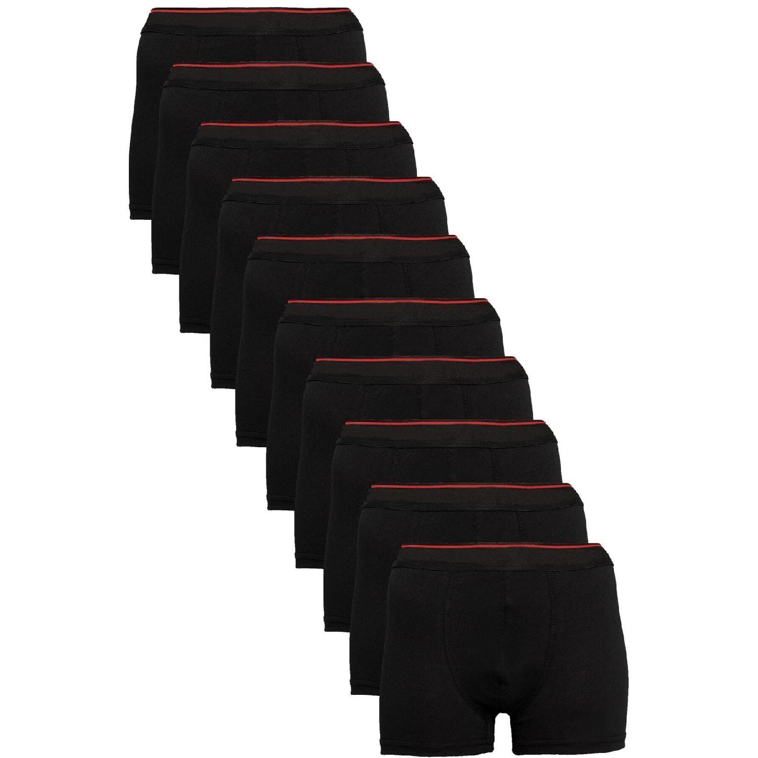 

Чоловічі чорні бавовняні боксери з лайкри, 12 упаковок S чорний