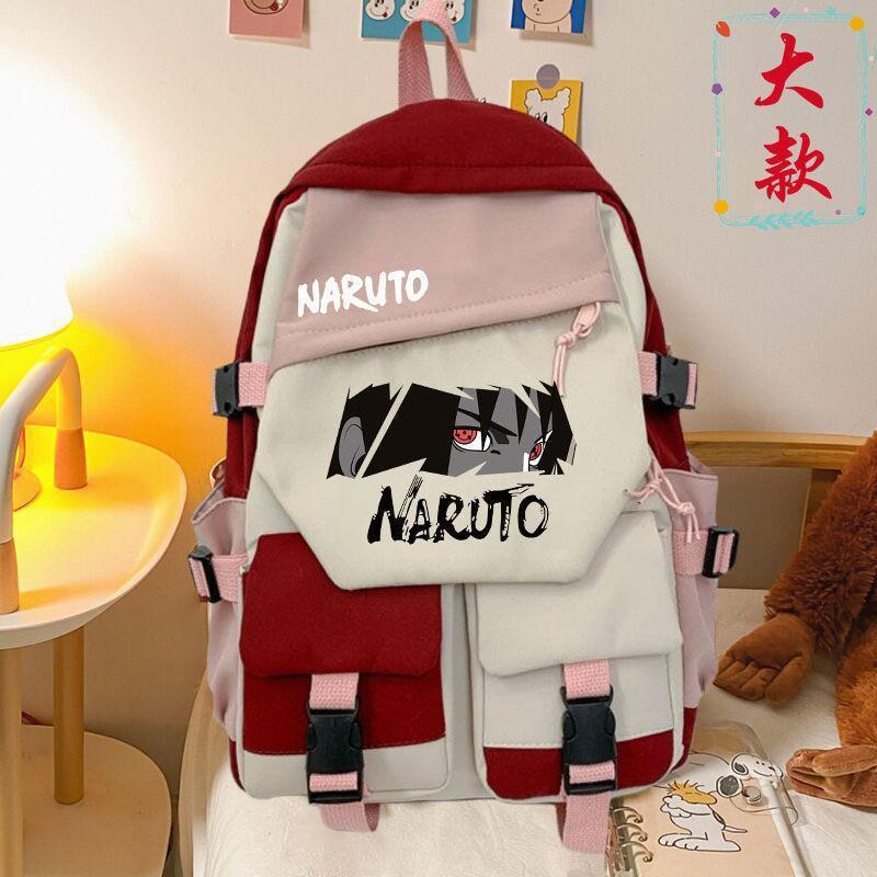 Anime-Themed Lightweight Backpack Teens Students 20-35L Capacity Fits 15-inch Laptop Nylon With Character Print Unisex