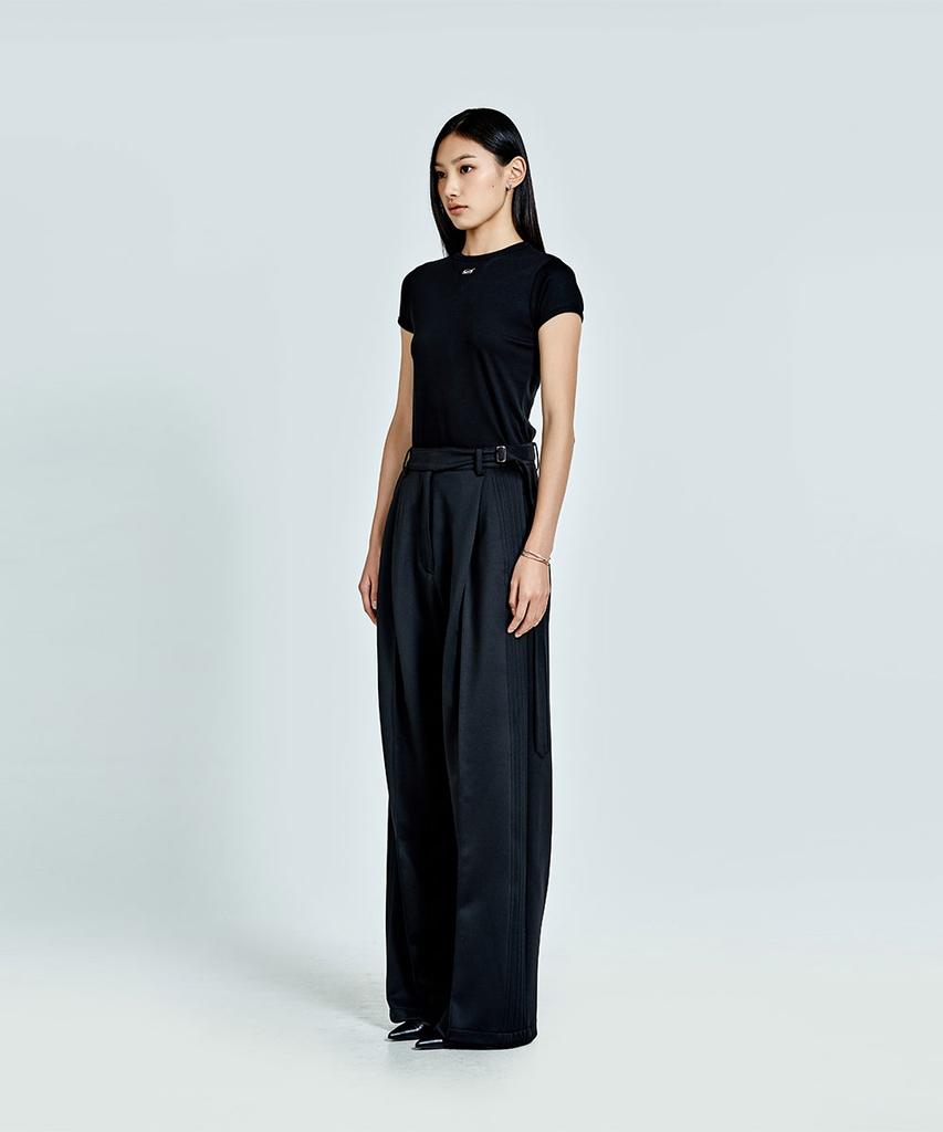 51Peosenteupoumeon Boyfriend Louver Calm Pants - Black (Woman)