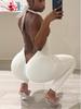 European-American Solid Color Halter Backless Yoga Jumpsuit, Spring/Summer 2026 Collection