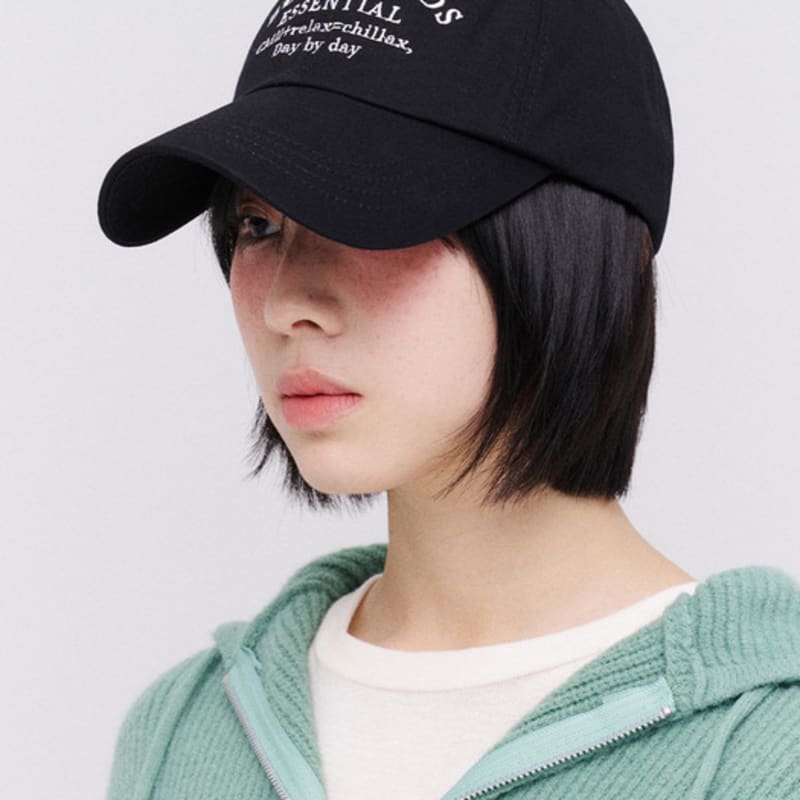 BLACK SANDS Chillax Essential Embroidered Ball Cap_Black