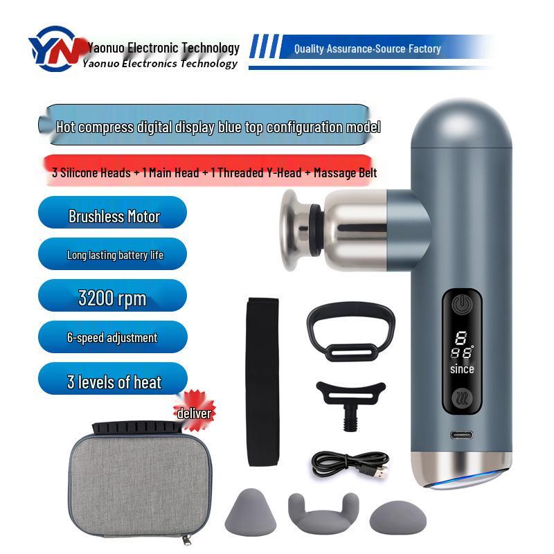 Portable Mini Muscle Relaxation Massage Gun with Hot Compress